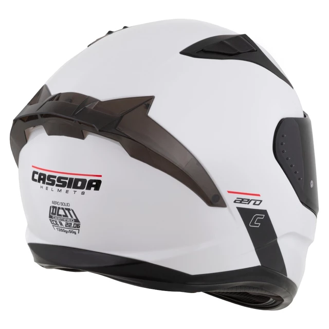 Motorcycle Helmet Cassida Aero Solid White/Black