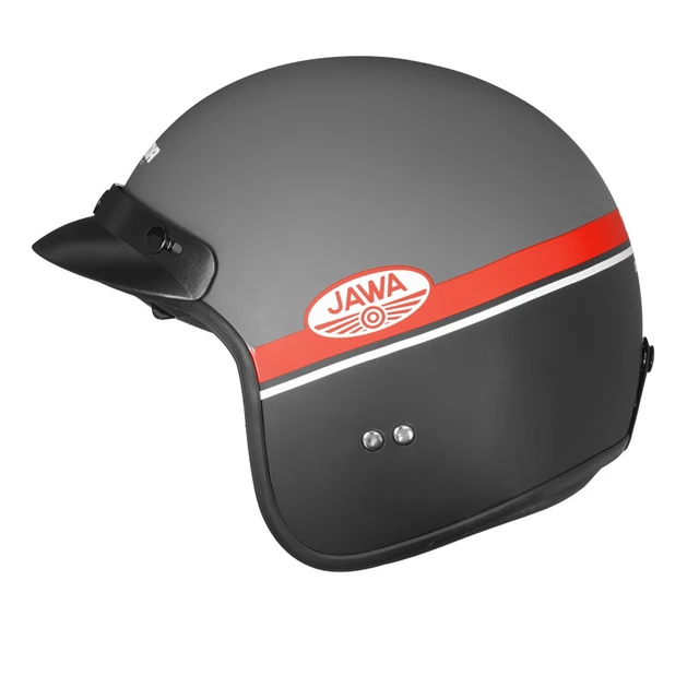 Motorradhelm Cassida Oxygen Jawa OHC 2023 grau matt/rot/schwarz/weiß