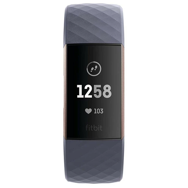 Fitbit Charge 3 Rose Gold/Blue Grey Fitness-Armband