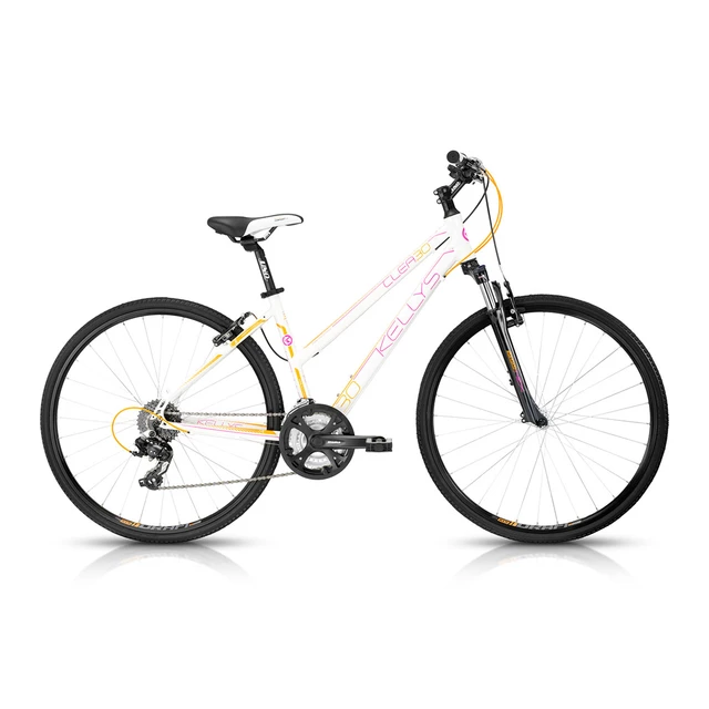 Dámsky crossový bicykel KELLYS Clea 30 - model 2015 - bielo-oranžová