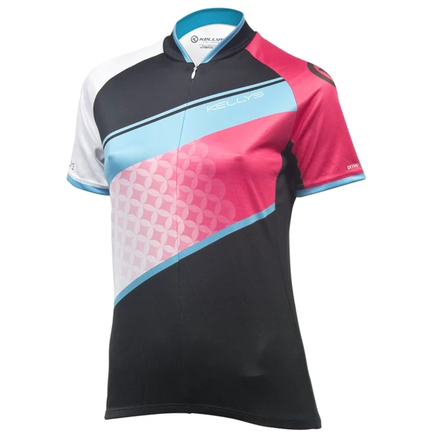 Women’s Cycling Jersey Kellys Jody – Short Sleeve - Violet-Azure - Coral-Azure