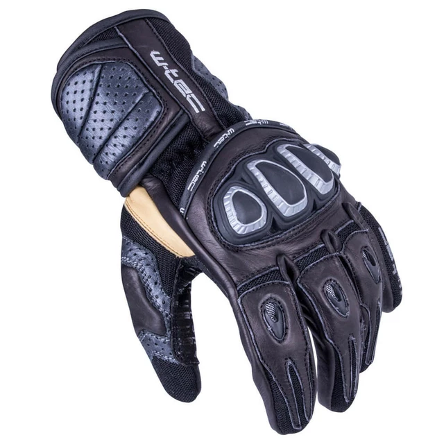 Men’s Moto Gloves W-TEC Crushberg - Black - Black