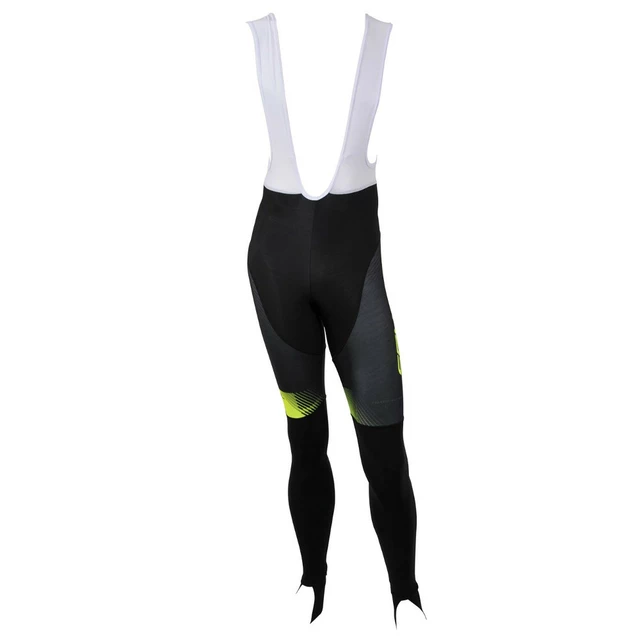 Men’s Cycling Pants w/ Suspenders Crussis CSW-053 - Black-Fluo Yellow