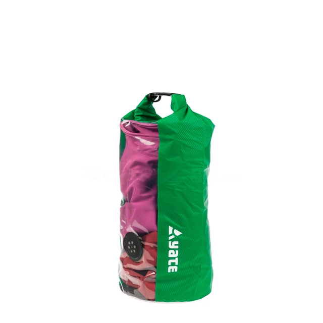Waterproof bag with window and valve Yate Dry Bag 10l - Green - Green