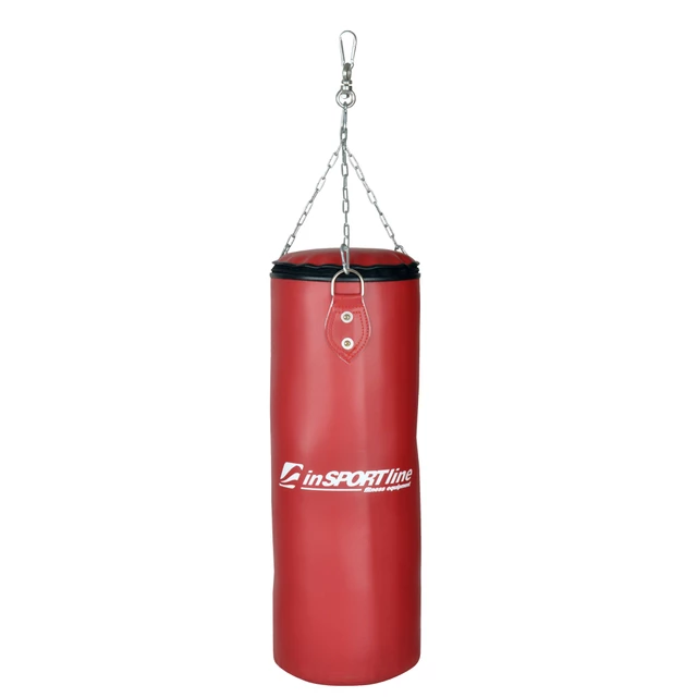 Detské boxovacie vrece inSPORTline 26x65cm / 15kg - červená - červená