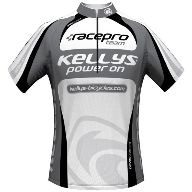 Cyklo dres Kellys Pro Team - krátký rukáv - šedá