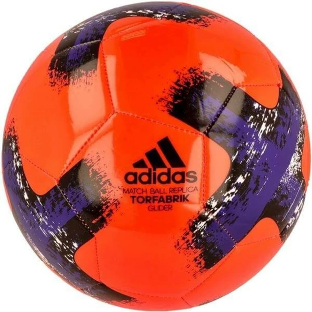 Fotbalový míč Adidas Bundesliga Torfabrik Glider BS3500 oranžovo-černo-fialový