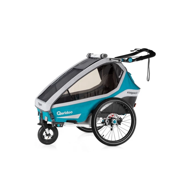 Qeridoo KidGoo 1 Sport Multifunktionaler Fahrrad-Kinderwagen - Petrol Blau