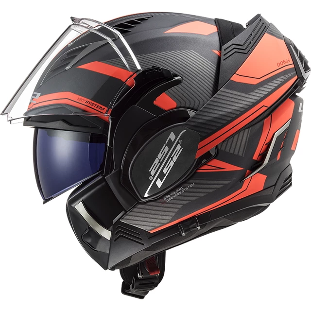 Flip-Up Motorcycle Helmet LS2 FF900 Valiant II Revo P/J - White Red Blue