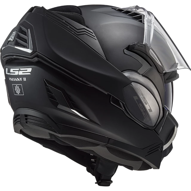 Flip-Up Motorcycle Helmet LS2 FF900 Valiant II Solid P/J - White