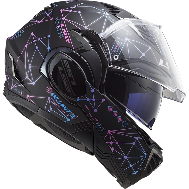 Flip-Up Motorcycle Helmet LS2 FF900 Valiant II Stellar P/J