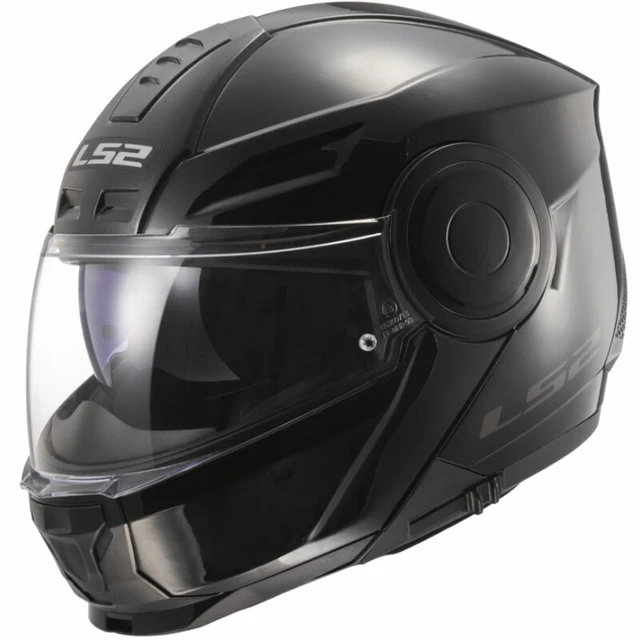 Flip-Up Motorcycle Helmet LS2 FF902 Scope Solid - Gloss Black