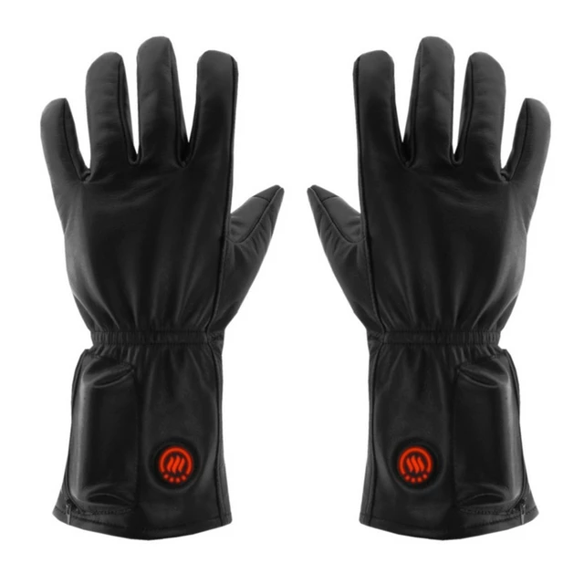 Heated Ski/Motorcycle Gloves Glovii GIB - Black - Black