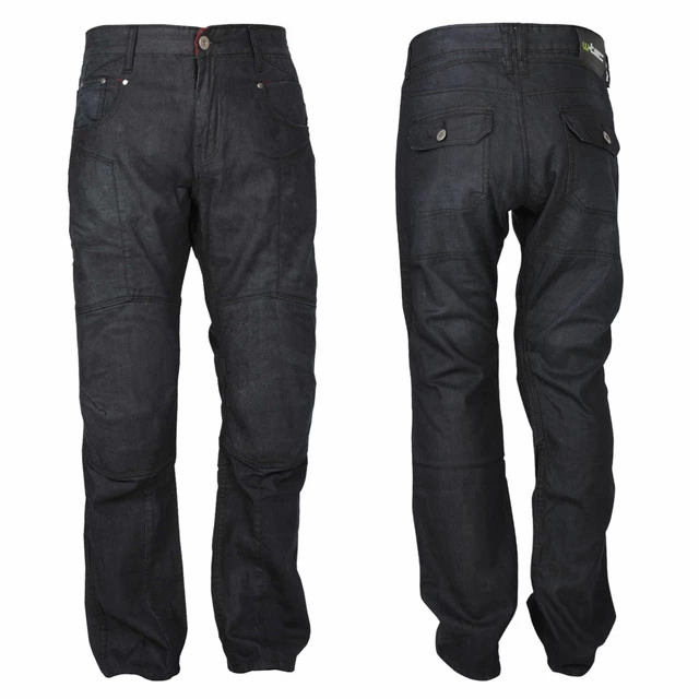 Męskie jeansowe spodnie motocyklowe W-TEC Roadsign - Czarny - Czarny