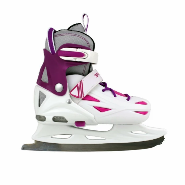 Adjustable Ice Skates Spartan Vancouver Lilly - White-Pink - White-Pink