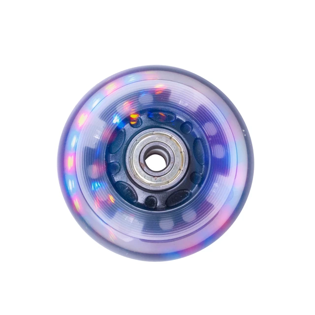 Light Up In-Line Wheel PU 70*24 mm with ABEC 5 Bearings - Black