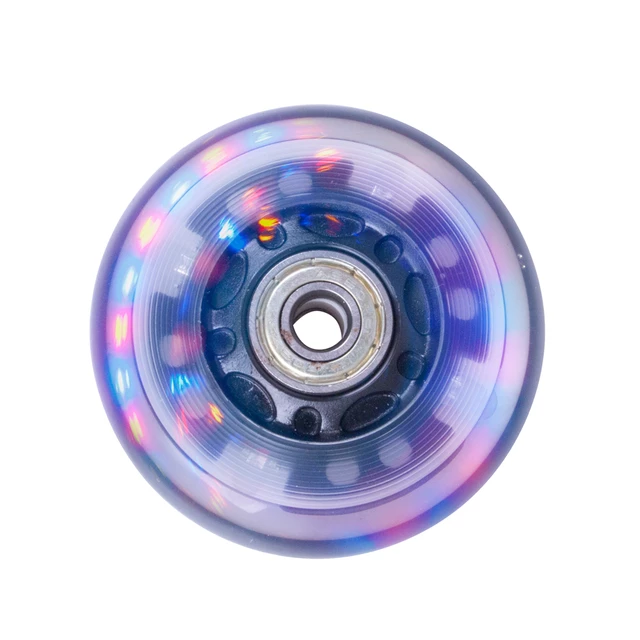 Light Up Inline Skate Wheel PU 72*24mm with ABEC 5 Bearings - Black