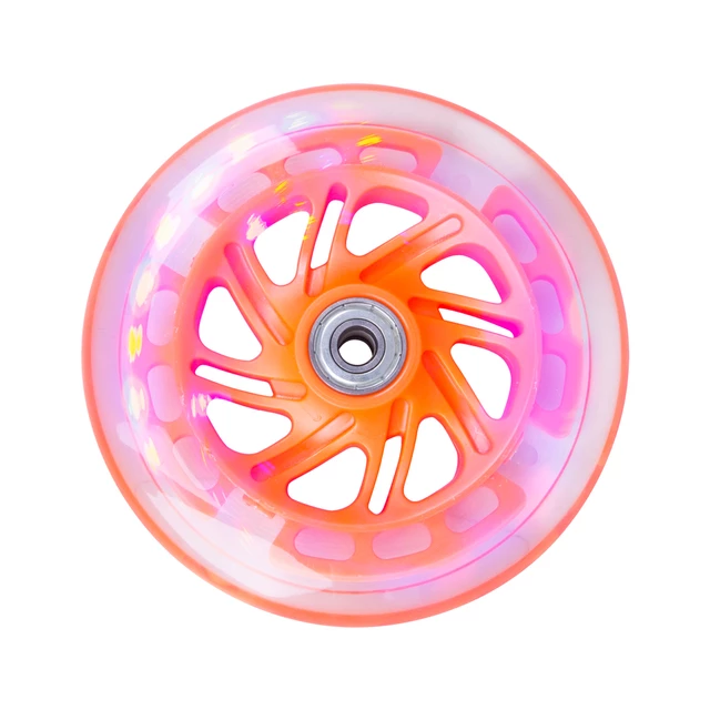 Shining wheel for scooter PU 125*24 mm with ABEC 5 bearings - Orange