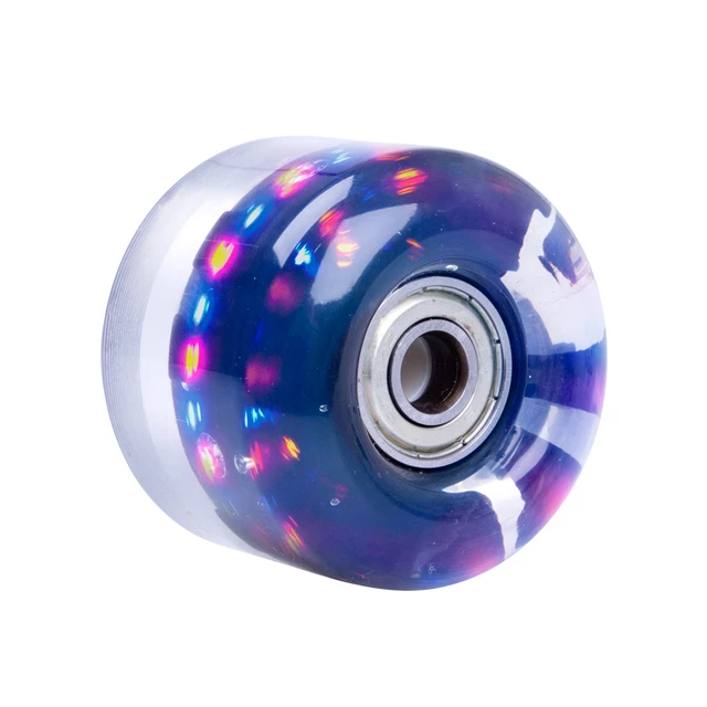 Leuchtrolle für Skateboard PU 54*36 mm mit Lagern ABEC 5 - blau - schwarz