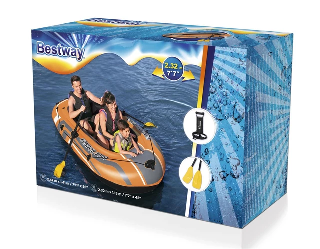 Bestway Schlauchboot-Set Kondor 3000 für 2 Erwachsene + Kind 232 x 115 x 36 cm
