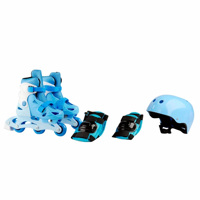 Kinderinliner Laubr TriSkate + Protektoren + Helm - blau