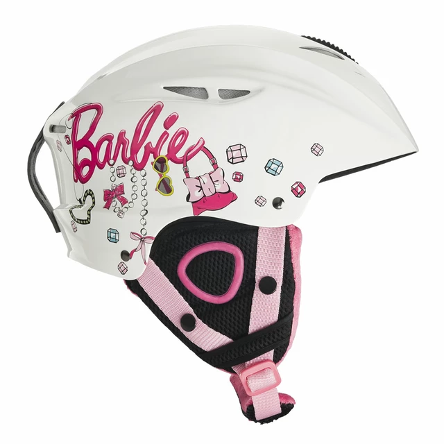 Detská lyžiarska prilba Vision One Barbie - biela - S (48-54) - inSPORTline