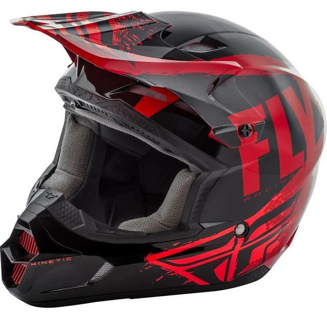 Motocross Helmet Fly Racing Kinetic Burnich - Black/Red/Orange