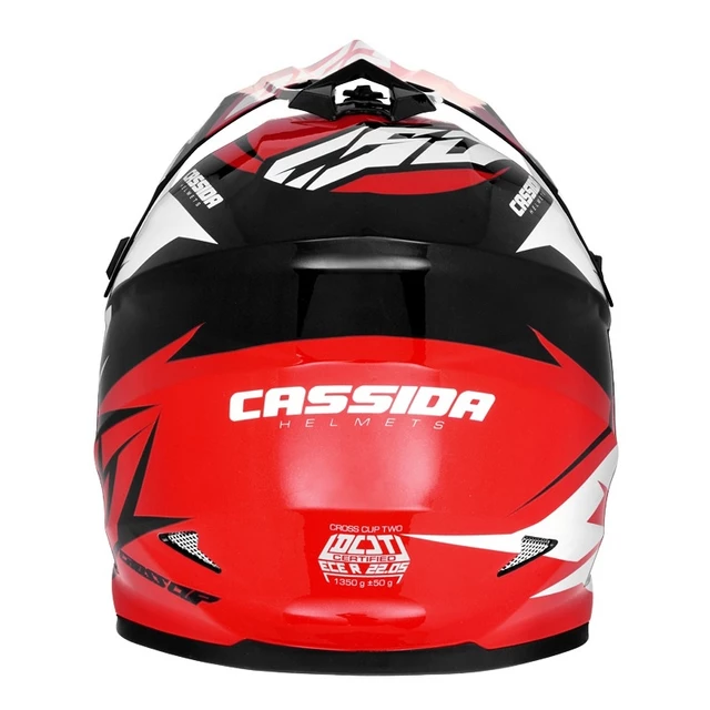 Motocross bukósisak Cassida Cross Cup Two - sárga fluo/fekete/szürke