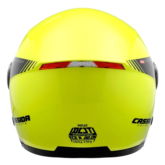 Moto prilba Cassida Reflex Safety - čierna-fluo žltá