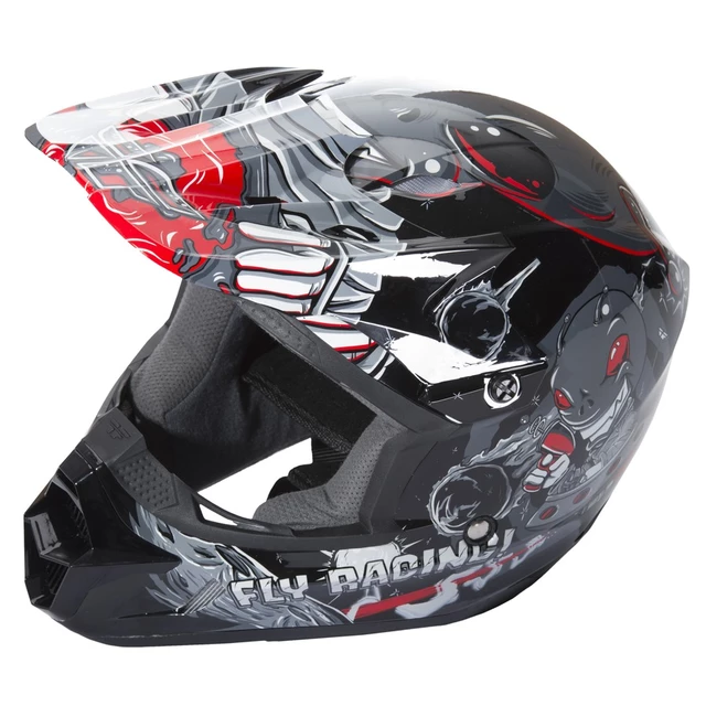 Fly Racing Kinetic Youth Invasion Kinder Motocross Helm - grau