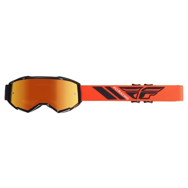 Motocross szemüveg Fly Racing Zone 2019 - fekete/narancssárga, narancssárga króm plexi