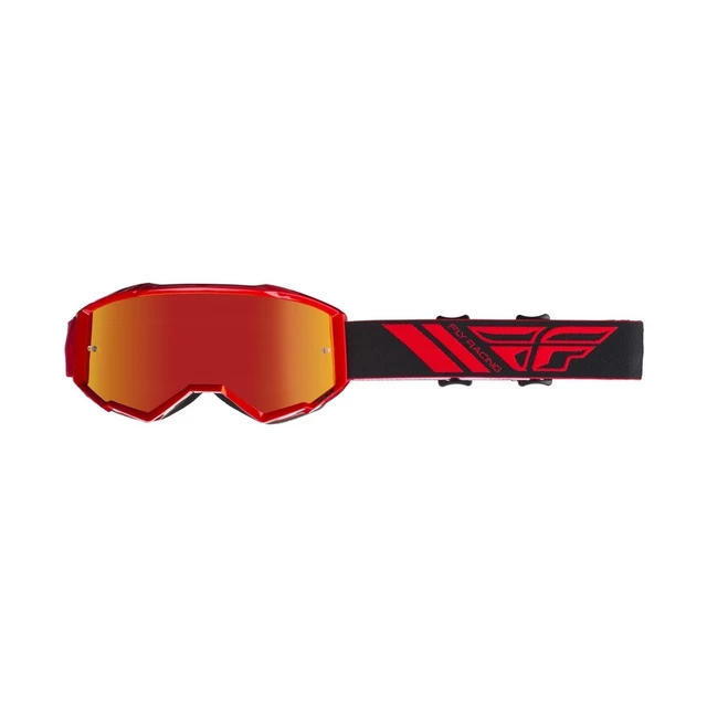 Motocross szemüveg Fly Racing Zone 2019 - piros, piros króm plexi