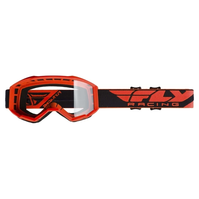Motocross Goggles Fly Racing Focus 2019 - Orange, Clear Plexi without Pins