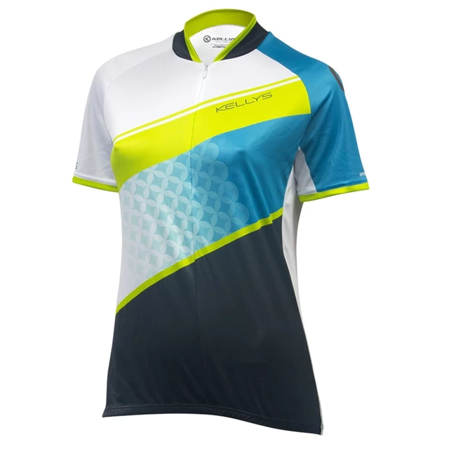 Women’s Cycling Jersey Kellys Jody – Short Sleeve - Coral-Azure - Mint-Lime
