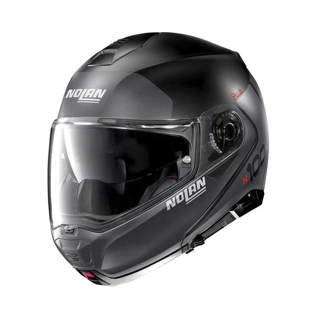 Moto helma Nolan N100-5 Plus Distinctive N-Com P/J - Flat Black - Flat Black