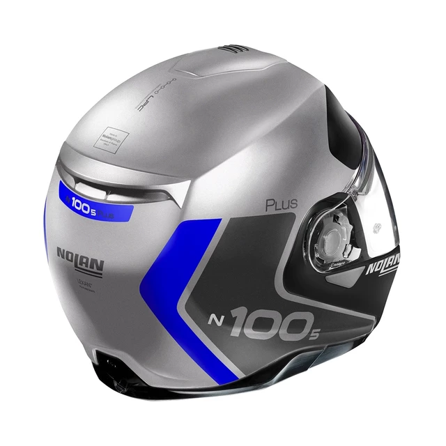 Nolan N100-5 Plus Distinctive N-Com Motorradhelm - Metal White