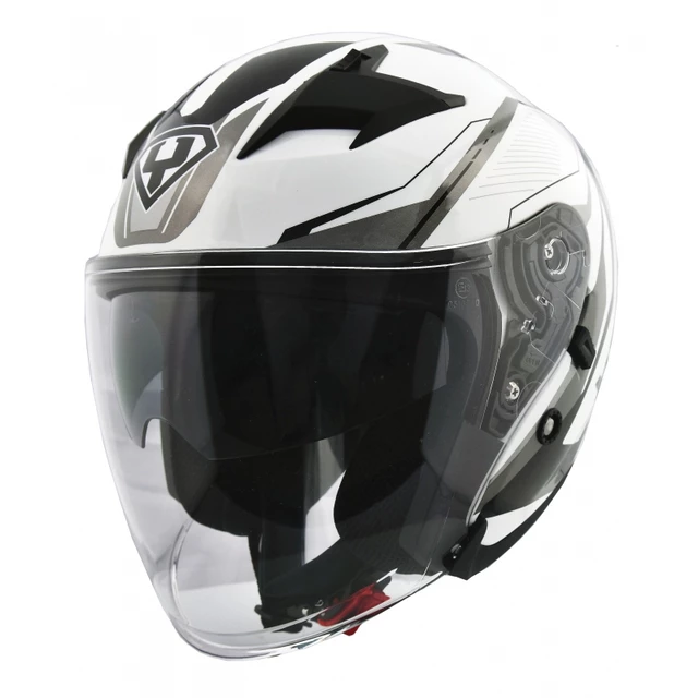 Motorcycle Helmet Yohe 878-1M Graphic - White