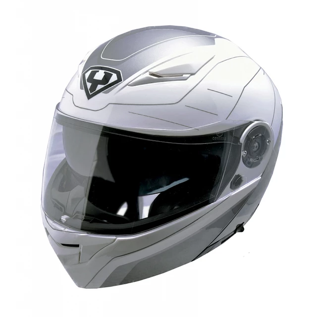 Motorcycle Helmet Yohe 950-16 - Black-Fluorescent Green - White-Grey