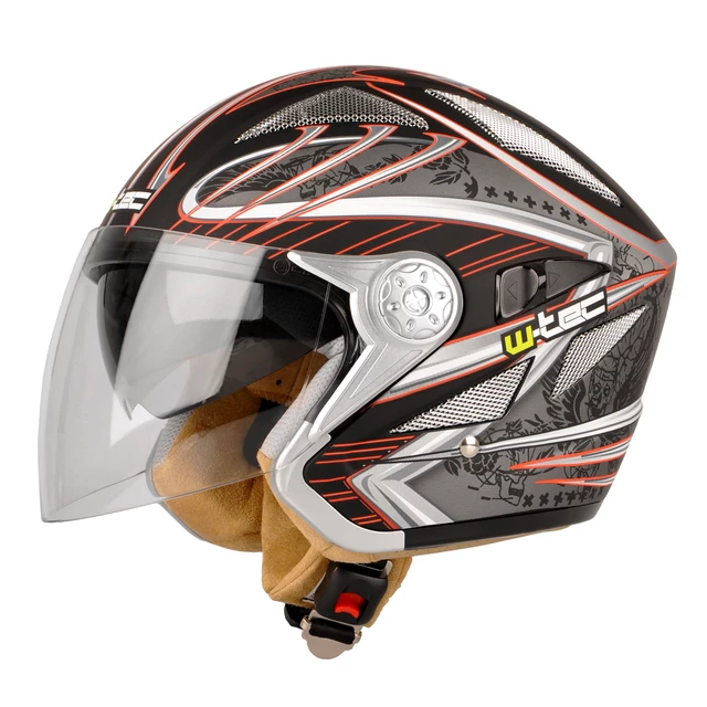 Motorcycle Helmet W-TEC V529 - Black and Graphics