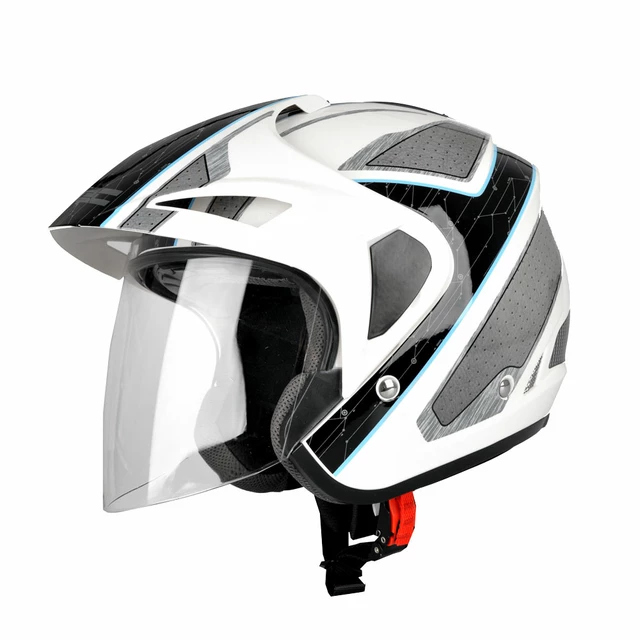 Motorcycle Helmet W-TEC NK-629 - White-Blue