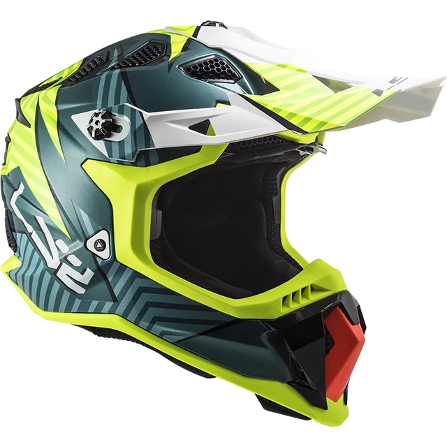 Motocross bukósisak LS2 MX700 Subverter Astro - Kobalt H-V Sárga