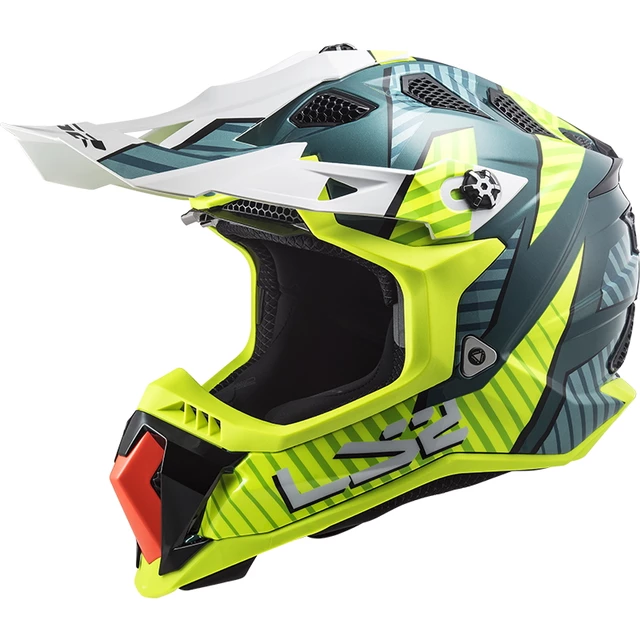 Motocross bukósisak LS2 MX700 Subverter Astro - Kobalt H-V Sárga - Kobalt H-V Sárga