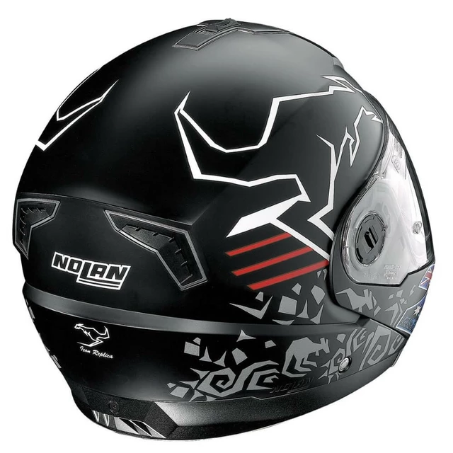 Motorcycle Helmet Nolan N104 Absolute Iconic Replica N-Com C. Stoner Flat Black