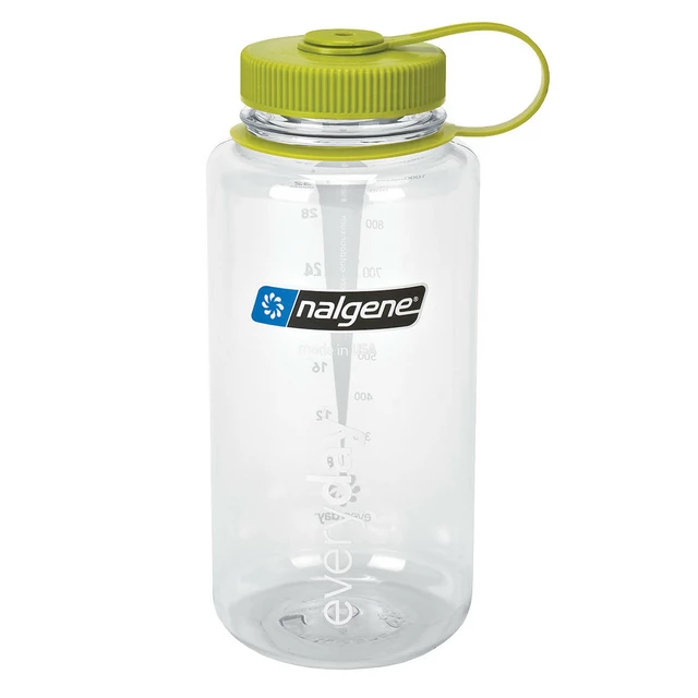 NALGENE Wide Mouth 1 l Outdoor-Trinkflasche - Trout Green 32 WM - Clear 32 WM