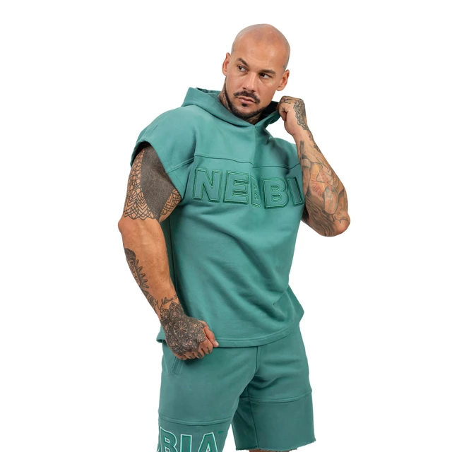 Bluza z kapturem Nebbia Champion 706 - Czarny - Zielony