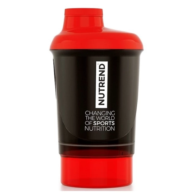 Shaker Nutrend with Dispenser 300ml - Black-Red - Black-Red