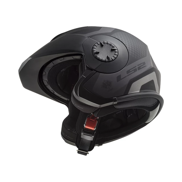 LS2 OF570 Verso Marker Motorradhelm - Mattschwarzes Titan