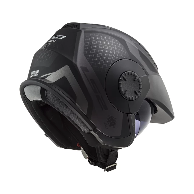 LS2 OF570 Verso Marker Motorradhelm - Mattschwarzes Titan