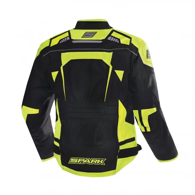 Men’s Textile Motorcycle Jacket Spark Athmos - Black-Fluo