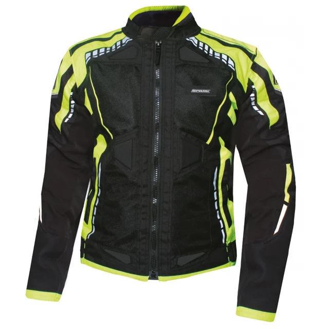 Men’s Textile Motorcycle Jacket Spark Athmos - Black-Fluo - Black-Fluo